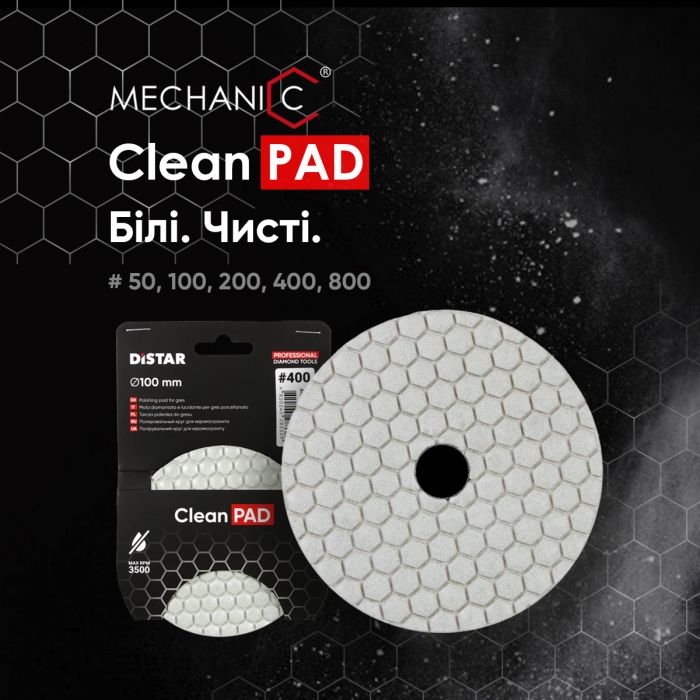 Круги алмазні полірувальні Круг 100x3x15 CleanPad #200