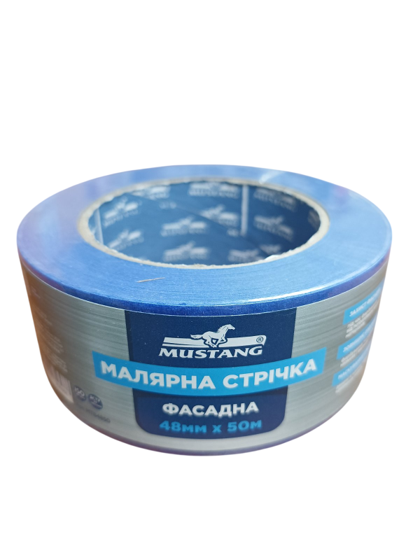Малярна стрічка ФАСАДНА MUSTANG Синя 48мм*50м