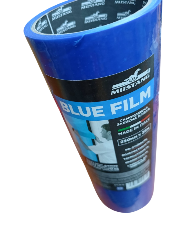 Самоклеящаяся защитная пленка MUSTANG BLUE FILM 25 см × 25 м