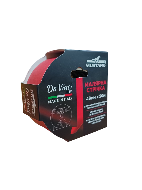 Малярна стрічка MUSTANG Da Vinci RED червона 48мм*50м