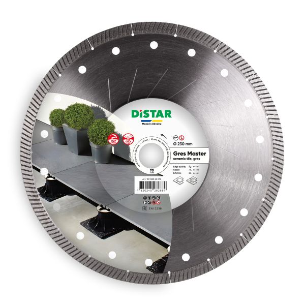 Круг алмазний вiдрiзний 1A1R 230x1,6/1,2x10x22,23/H Gres Master