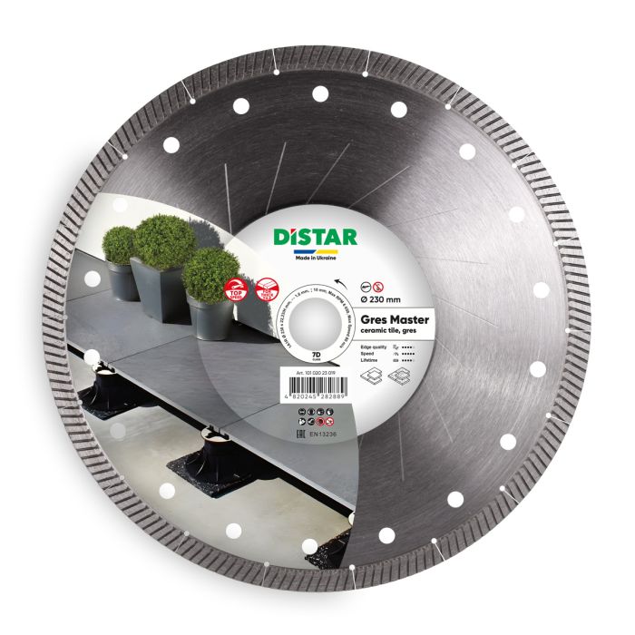 Круг алмазний вiдрiзний 1A1R 230x1,6/1,2x10x22,23/H Gres Master