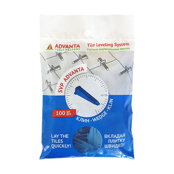КЛИНИ ДЛЯ СИСТЕМИ ВИРІВНЮВАННЯ ПЛИТКИ ADVANTA, 100 ШТУК