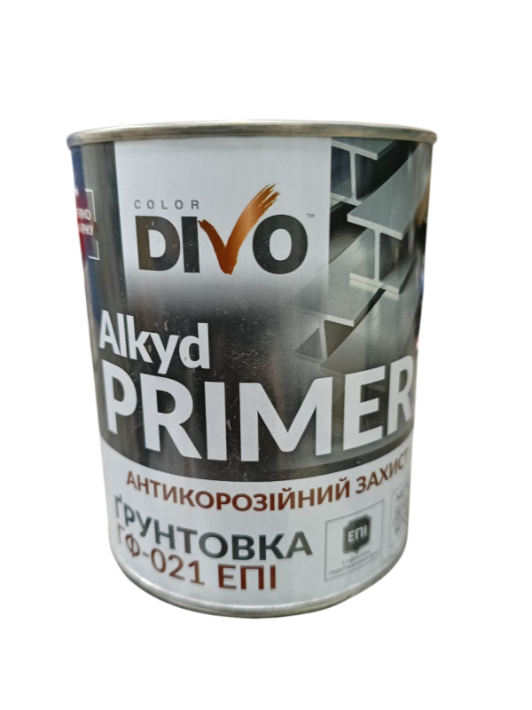 Грунтовка ГФ-021 ЕПІ універсальна з перетворювачем іржі.0.9