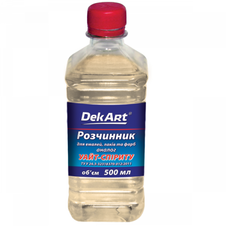 Розчинник для емалей, лаків та фарб аналог уайт-спіриту TM Dekart 0.85л